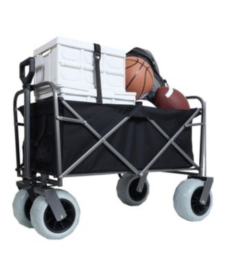 Heavy-Duty Beach Wagon &amp; Foldable Utility Cart Combo