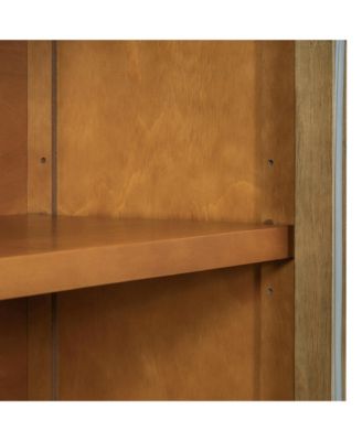 Large Storage Buffet Cabinet with Glass Doors (Pine)