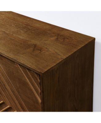 Walnut Farmhouse Buffet Cabinet - 60.5" Sideboard