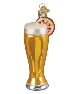 4.5" Adult Beverages Glass of Blue Moon Beer Ornament