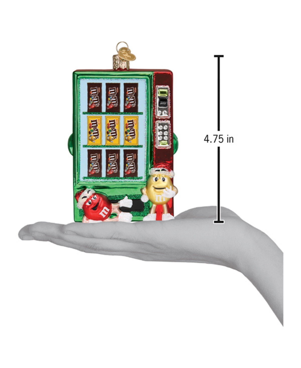 Old World Christmas 4.75" Mars Wrigley Candies M&M's Vending Machine Ornament