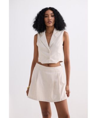 Women's Cotton Tweed Skort