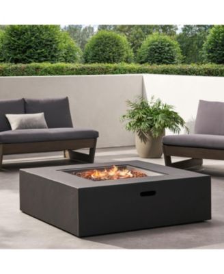 Modern Concrete Propane Fire Pit - 50,000 BTU