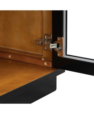 Arched Buffet Cabinet with Glass Doors & Storage