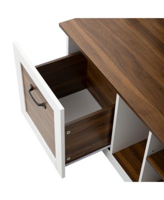 Entryway Hall Tree: Bench, Coat Rack, Drawers & Shelves