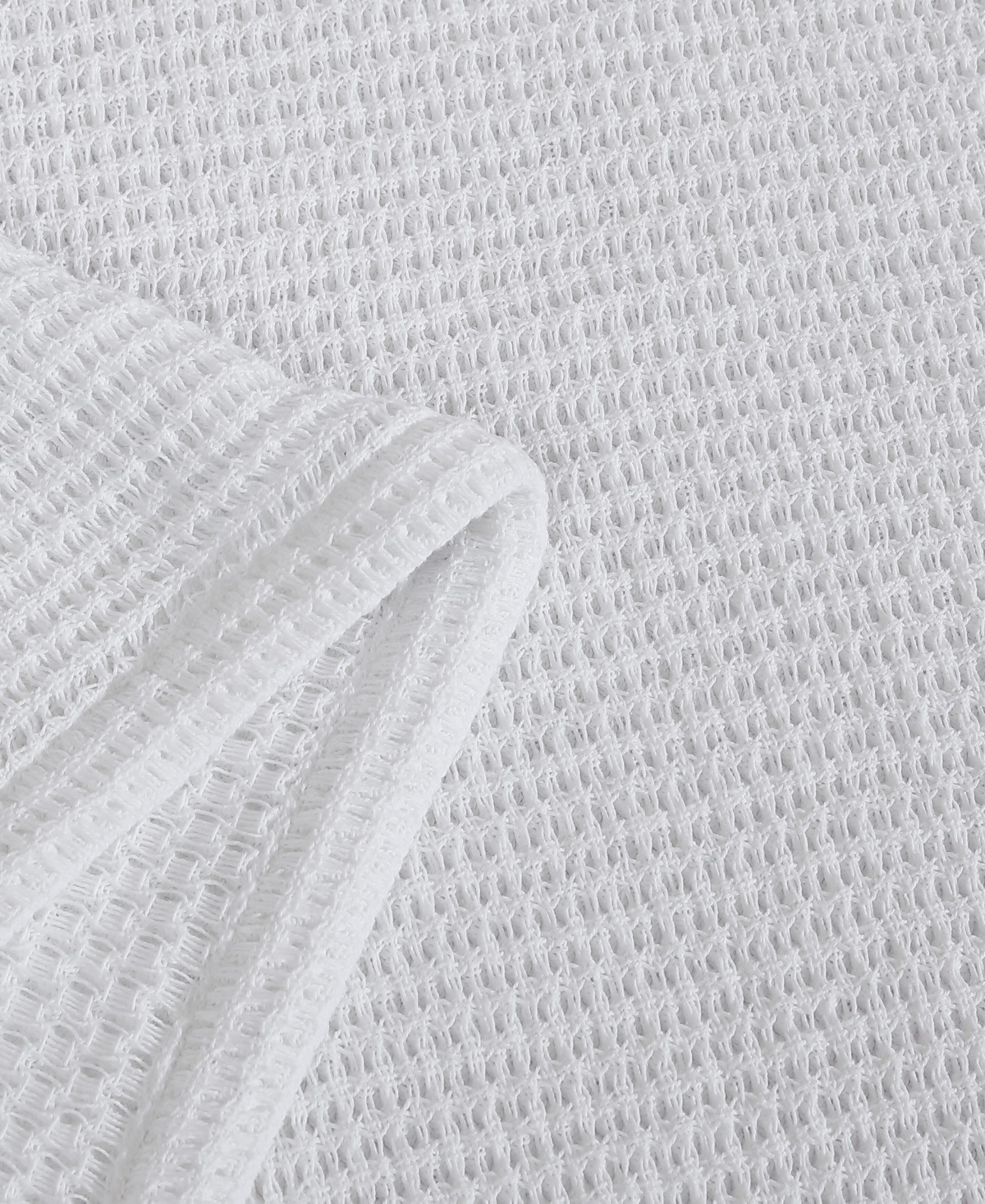 Calvin Klein Honeycomb Cotton Woven Blanket, King In White
