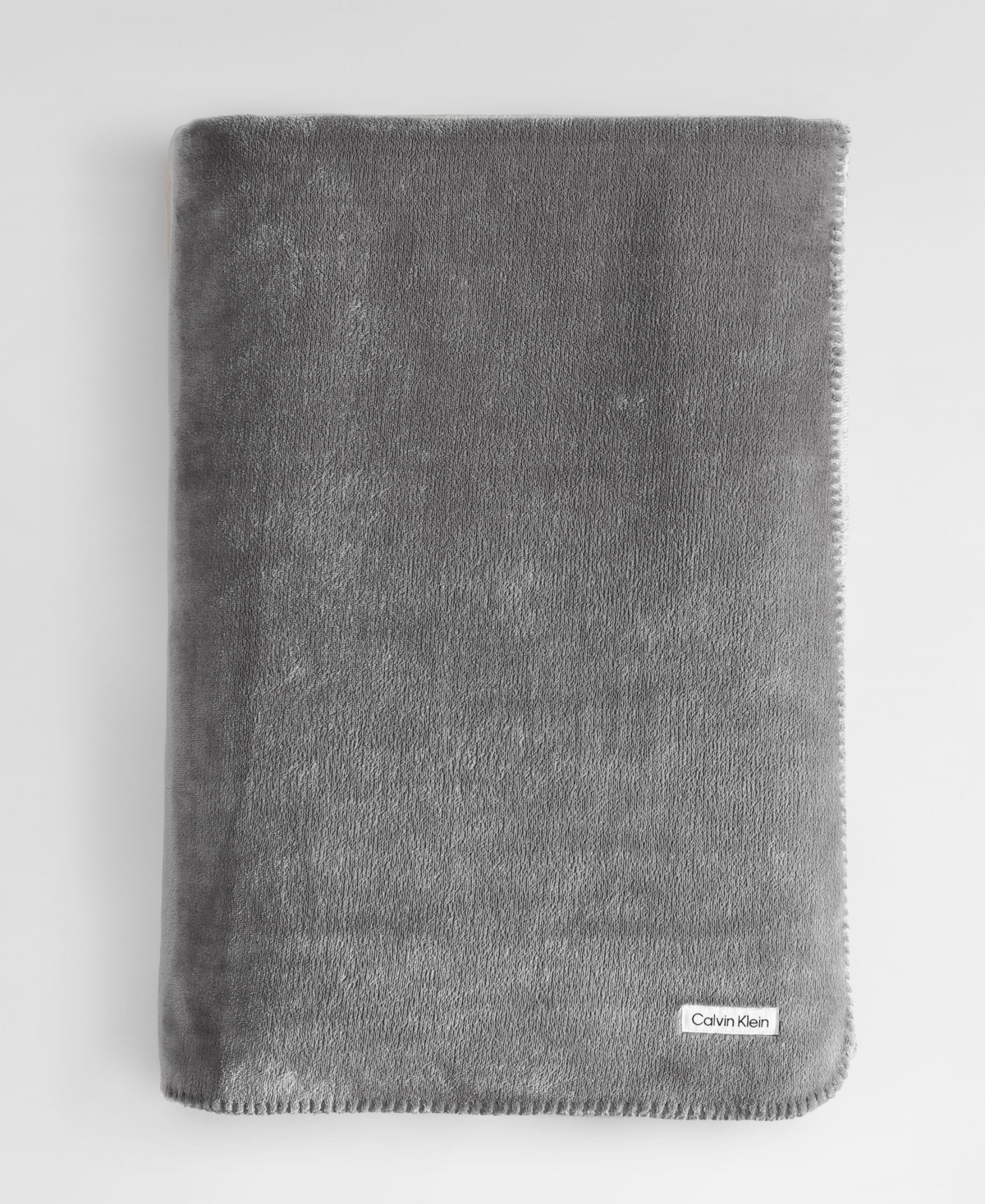 Calvin Klein Modern Solid Reversible Blanket, King In Gray
