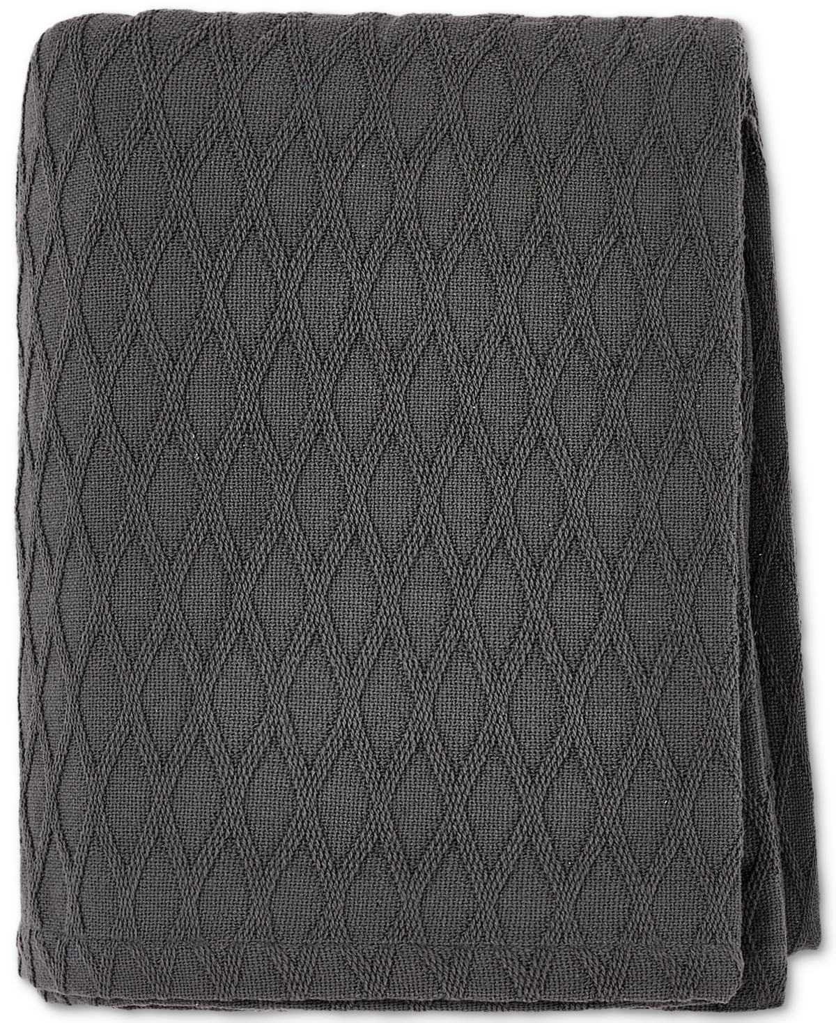 Ralph Lauren Classic Cotton Blanket, Full/queen In Gray