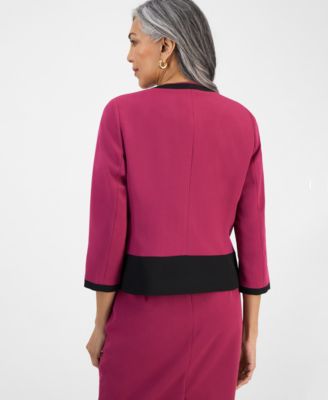 Women's Colorblocked Open-Front Jacket 