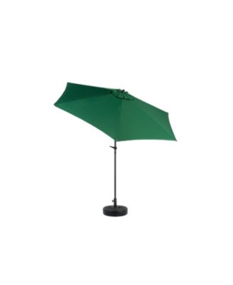 9FT Outdoor Patio Umbrella - Tilt & Crank, Dark Green