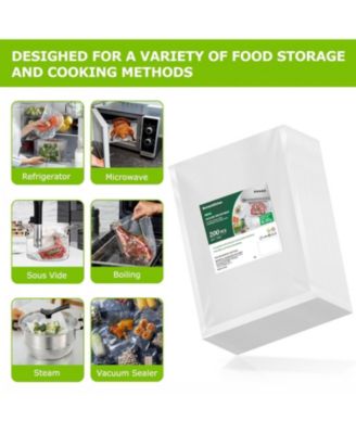 Bonsenkitchen Precut Vacuum Sealer Bags 200 Quart 8" x 12", BPA Free, Commercial Grade Textured Food Vacuum Sealer Bag