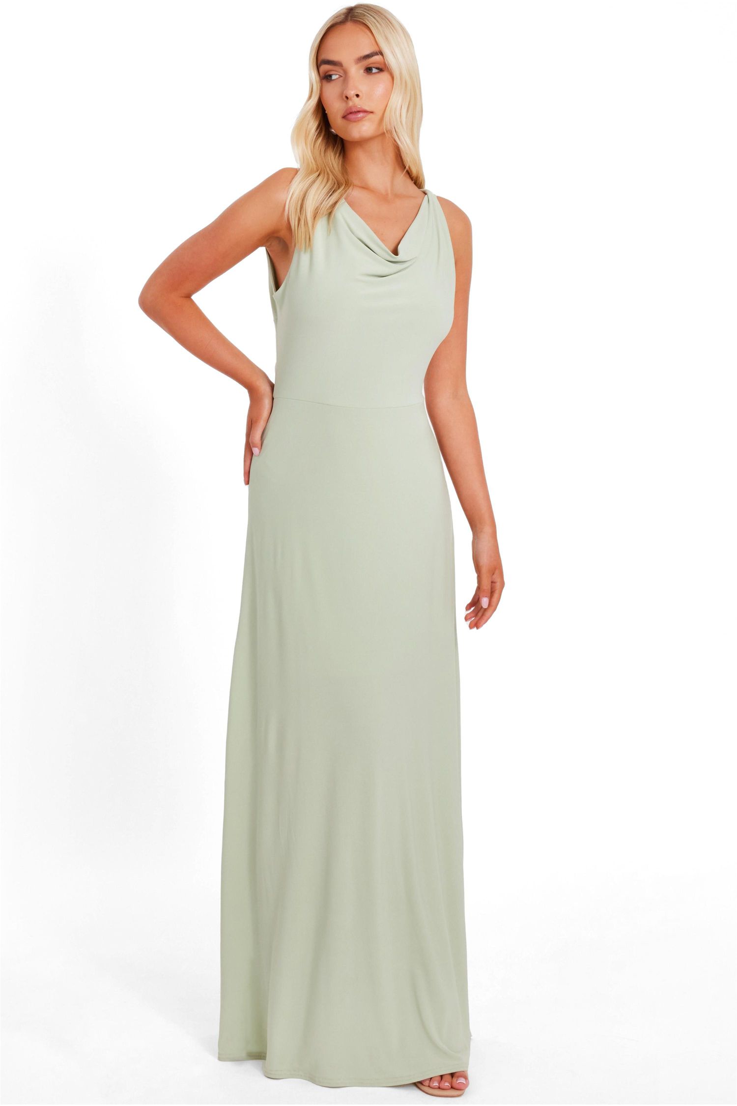 Women's Cowl Neck Maxi Dress