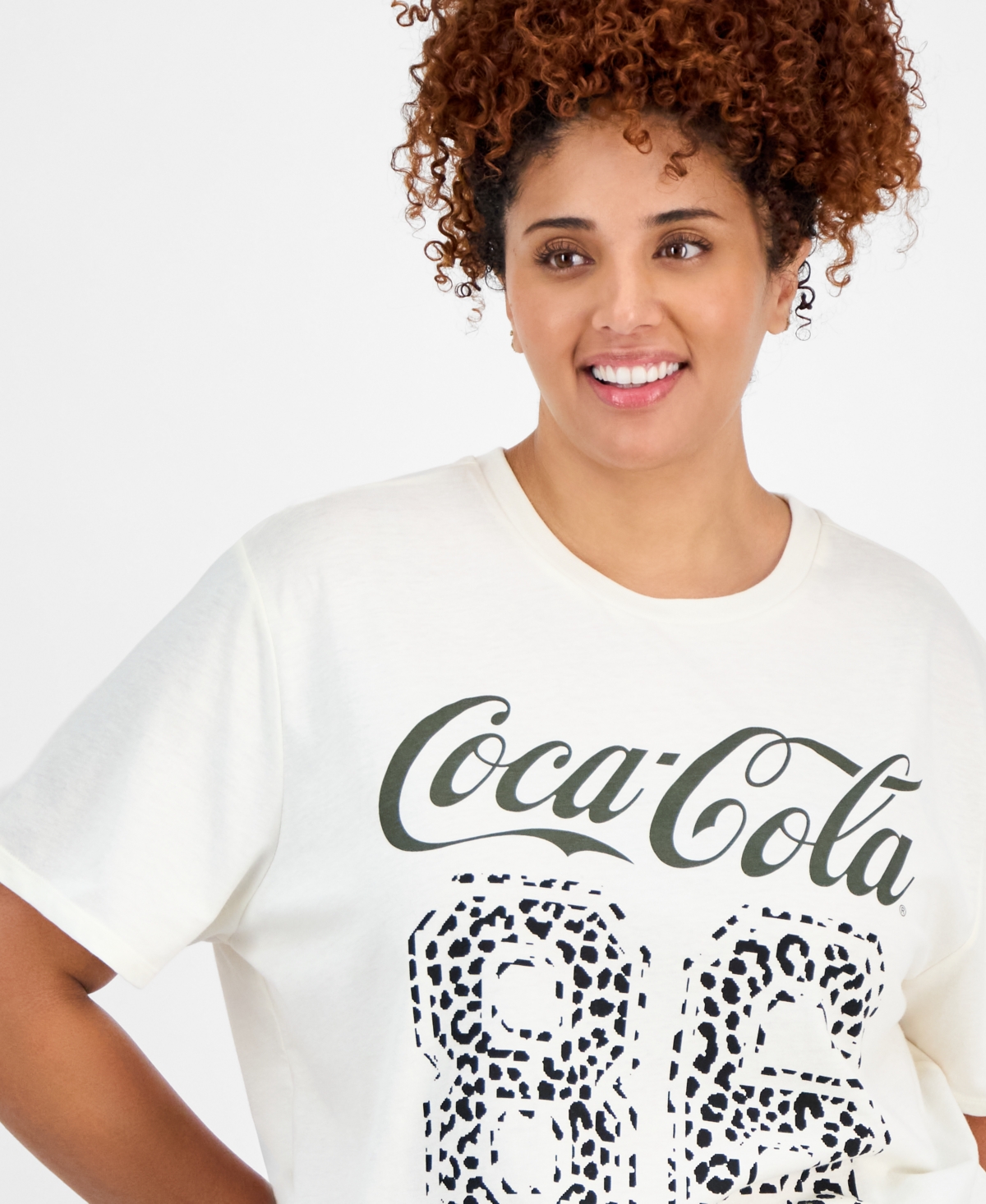 Love Tribe Trendy Plus Size Coca Cola-graphic T-shirt In White
