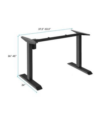  37.5"–53.5" Width, 26"–45" Height  Steel  Motorized Lift, Quiet operation, Adjustable width , Standing desk frame