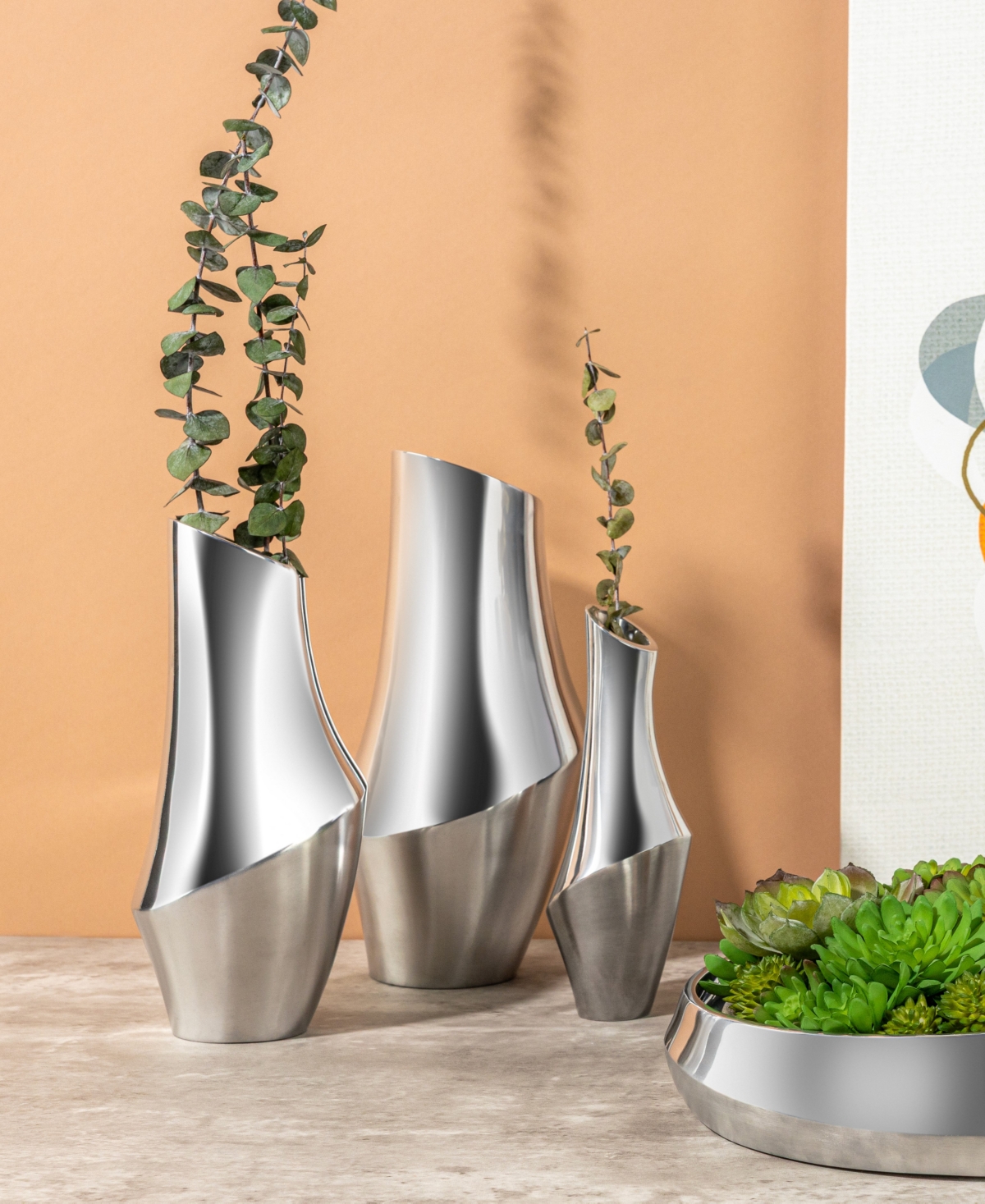 Nambe Symphony Bud Vase, 9" In Metallic