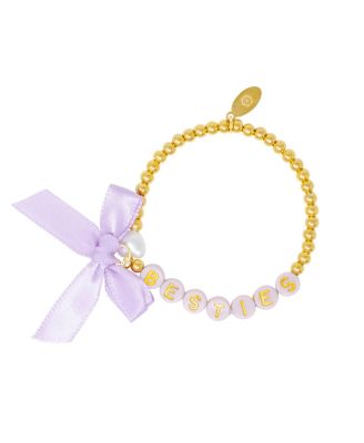 Girls Besties Bow Stretchy Bracelet Set