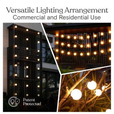 Ambience 30' LED Outdoor Orb String Lights with G100 Bulbs