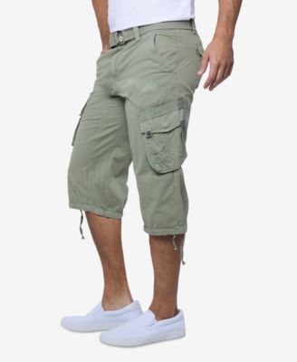 XRAY Men's Belted Below Knee Long Cargo Shorts