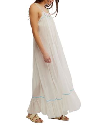 Women's Tip Toeing Tulip Cotton Maxi Dress