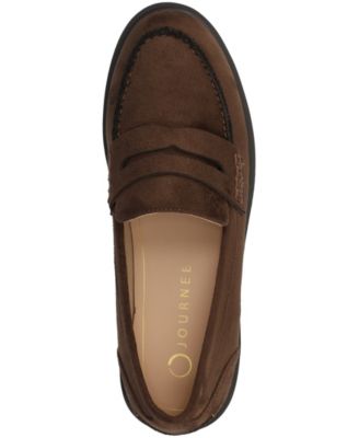 Women's Brooks Block Heel Penny Loafers