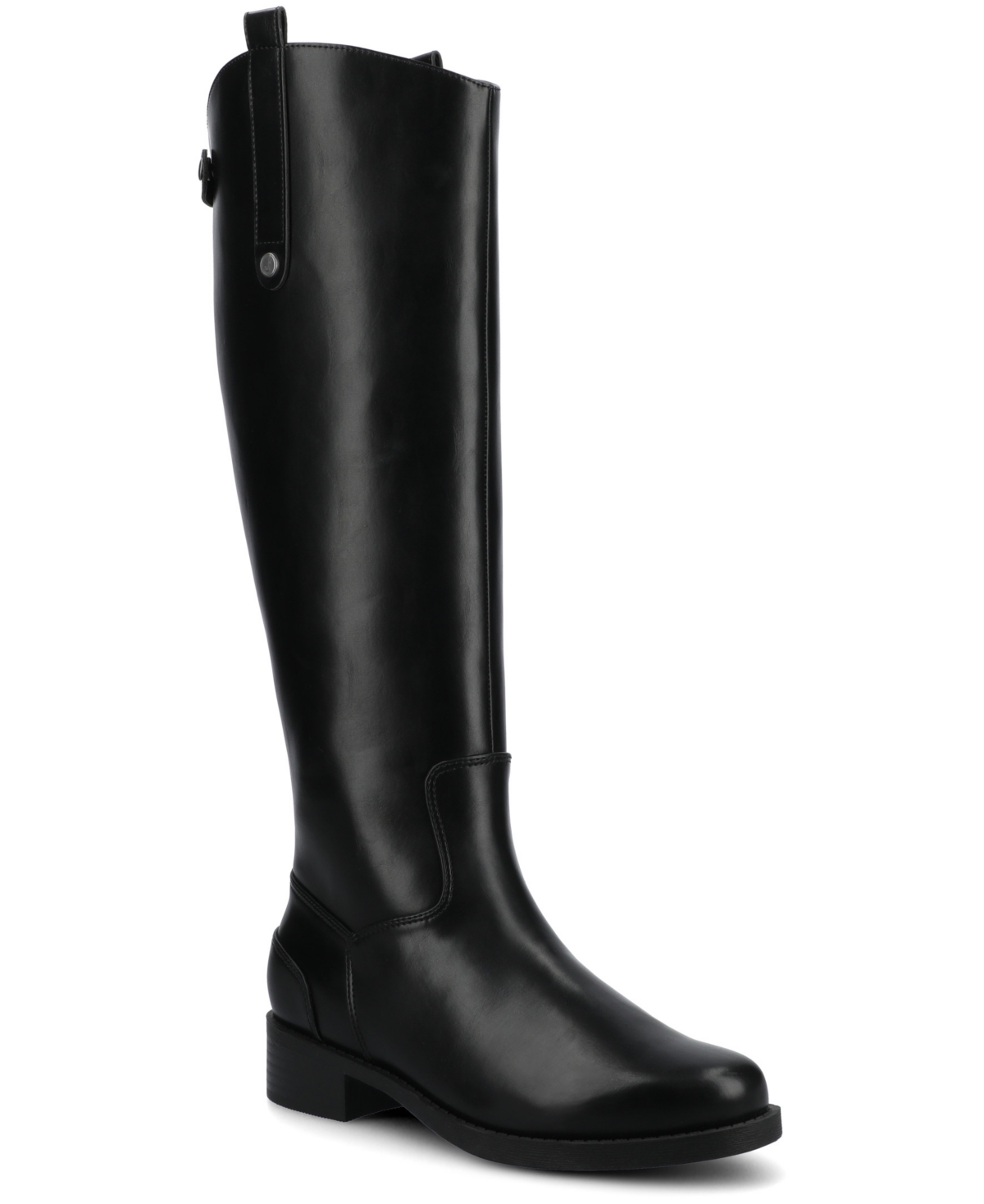 Journee Collection Women's Gema Round Toe Riding Boots In Black