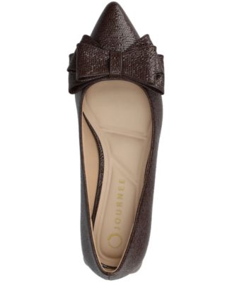 Women's Ophelia Bow Low Block Heel Dress Flats