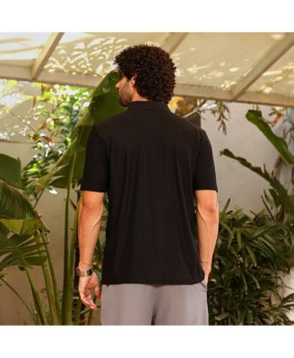 Men's Onyx Black Seamless Cuboid Polo T-Shirt