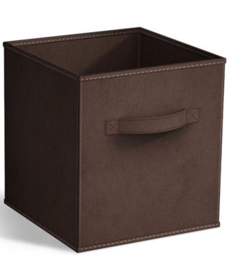 11 Inch Foldable Fabric Storage Cube Bin with Handles - for Organizing Pantry, Closet, Nursery, Playroom, and More