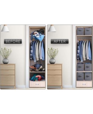 11 Inch Foldable Fabric Storage Cube Bin with Handles - for Organizing Pantry, Closet, Nursery, Playroom, and More