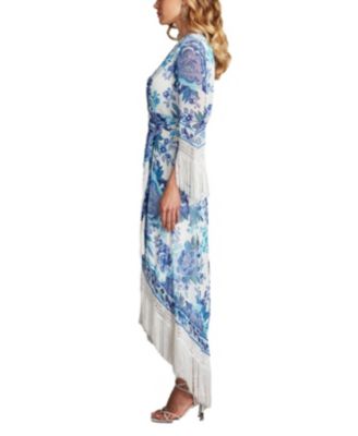 Tadashi Shoji Women's Mair Floral Print Tassel Fringe Wrap