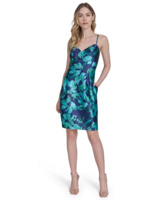 Eliza J - Women's Jacquard Floral Sleeveless Dress