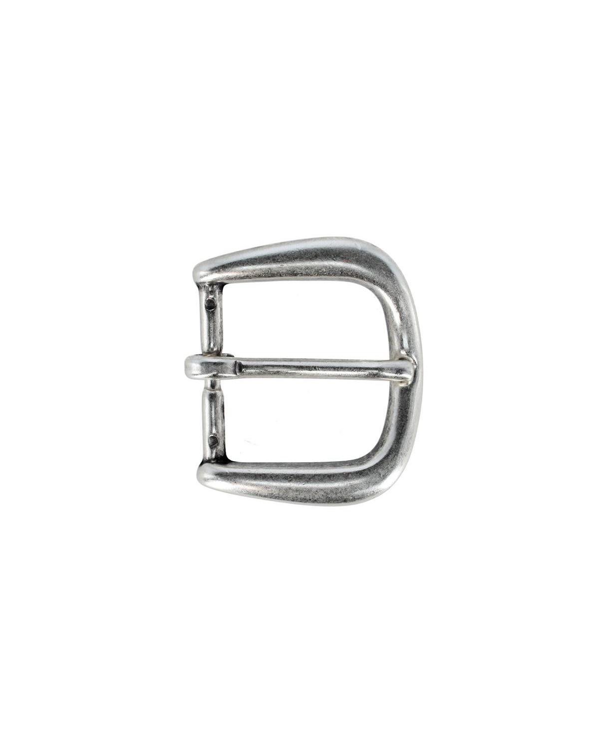 Men's 30mm Solid Brass Rounded Minimalist Harness Belt Buckle - Polished brass