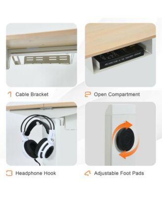 48-Inch Electric Standing Adjustable Desk with Control Panel and USB Port
