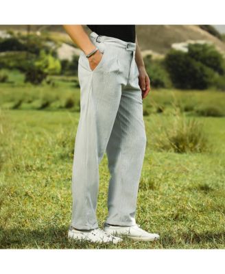 Men's Cloud Grey Veined Tailored Trousers