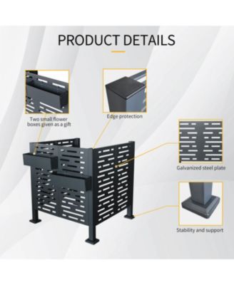 Air Conditioner Privacy Fence - 3.5x3.5 FT Metal Cover