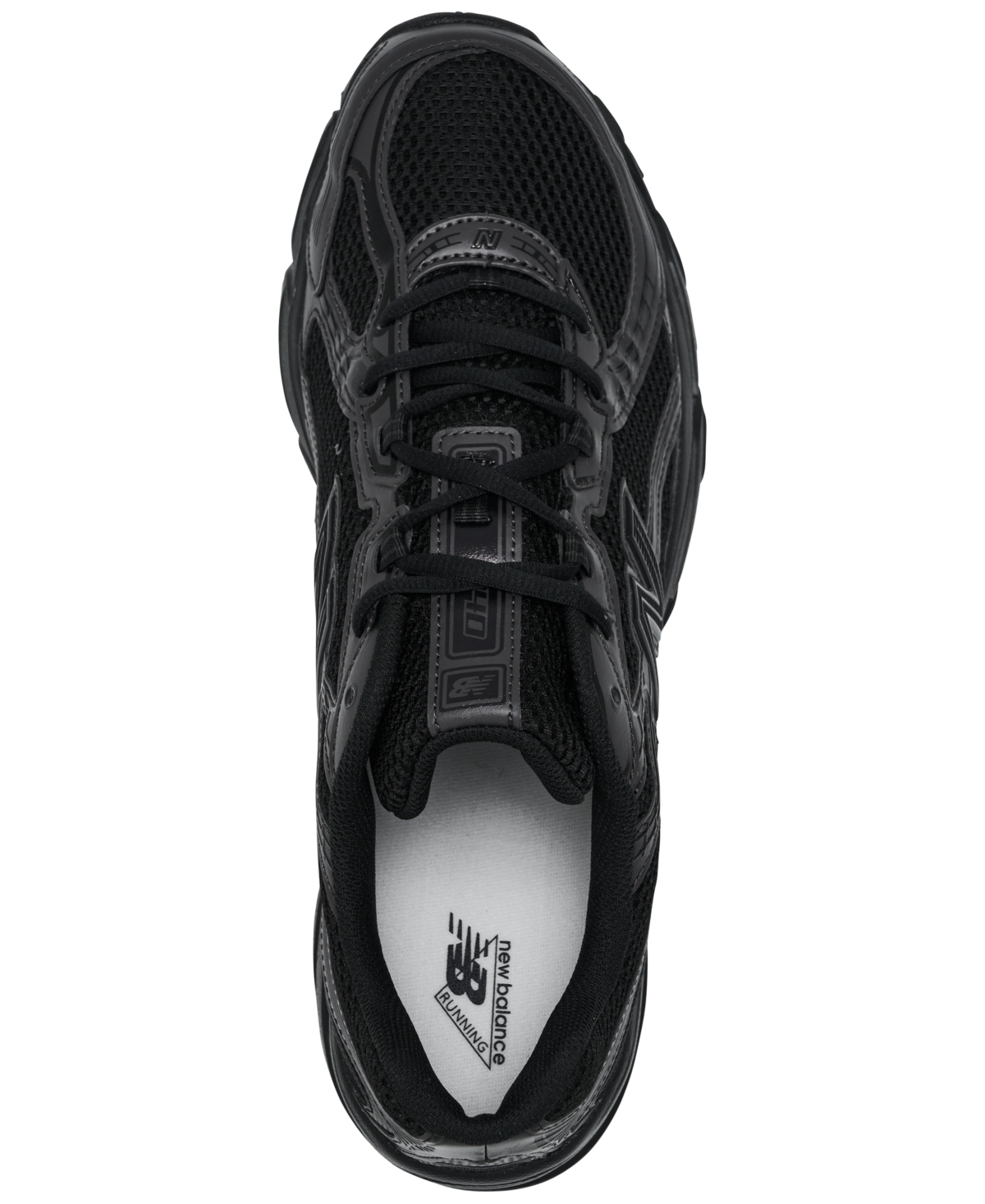 New Balance Mens Black Mono 740 V2 Branded Mesh Low-top Trainers