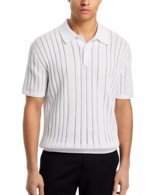 Michael Kors - Men's Pointelle Stripe Polo Shirt