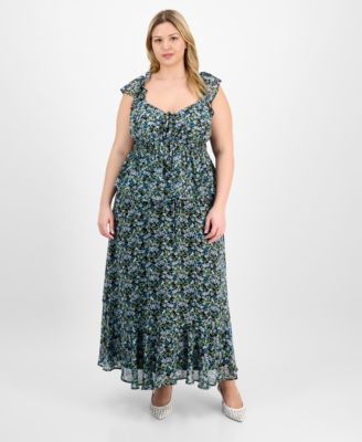 Trendy Plus Size Ruffled-Strap Smocked Top, Exclusively at Macy's