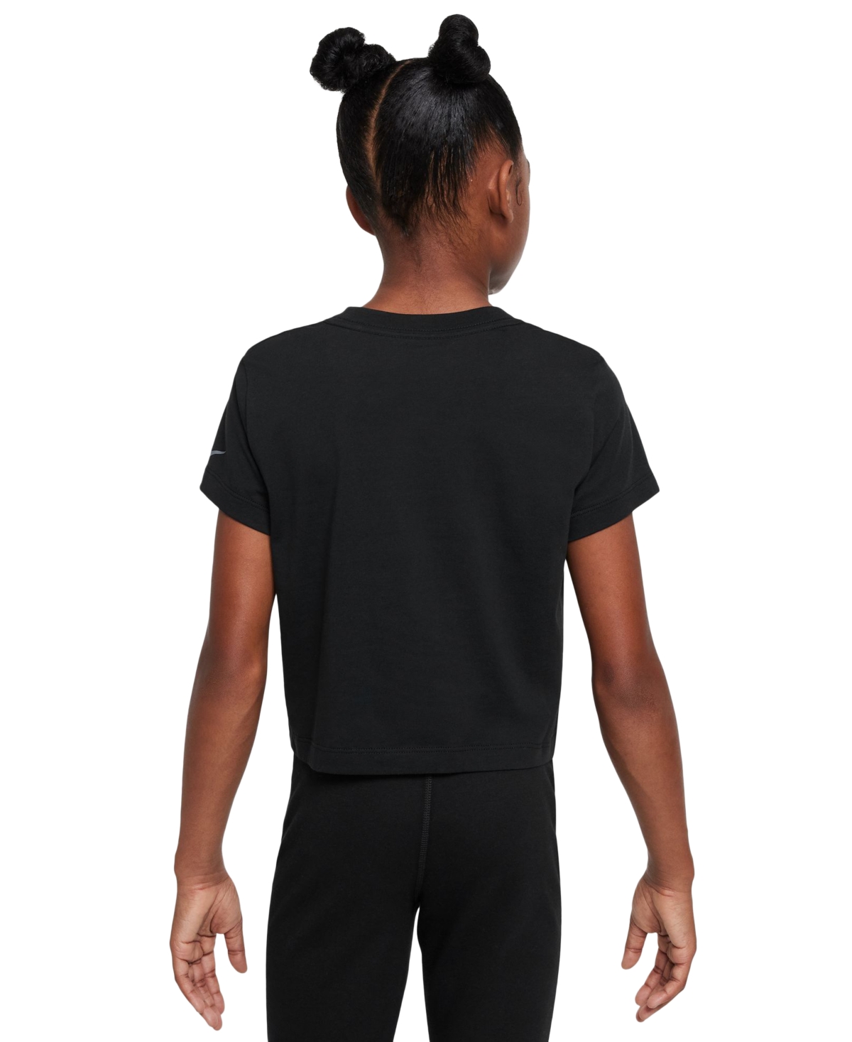Nike Big Girls Sportswear Cropped Cotton T-shirt In Black