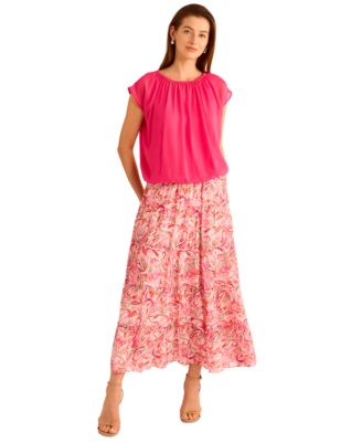 Women's Shirred Sleeveless Bubble Top  