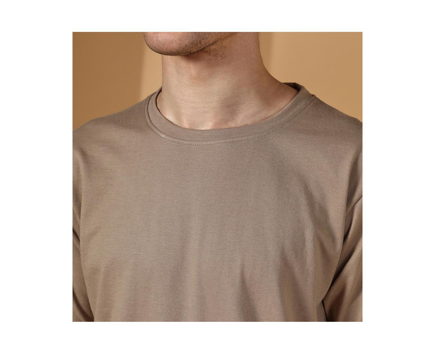 Men's Cloud Grey Solid Regular T-Shirt