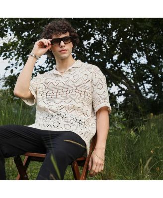 Men's Off-White Bohemian Oversized Polo T-Shirt