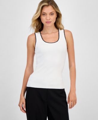 T Tahari - Women's Sleeveless Scoop-Neck Knit Top