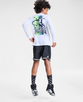Big Boys Jumpman Global Rise Graphic T-Shirt, Taping Mesh Shorts & Jumpman Backpack