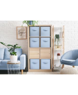 13 Inch Foldable Fabric Storage Cube Bin with Handles- for Organizing Home, Shelves, Nursery, Playroom, Closet and More 13" L x 13" W x 13" H