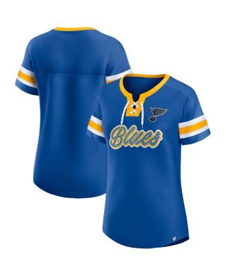 Fanatics - Women's Blue St. Louis Blues Iconic Athena Lace-Up T-Shirt