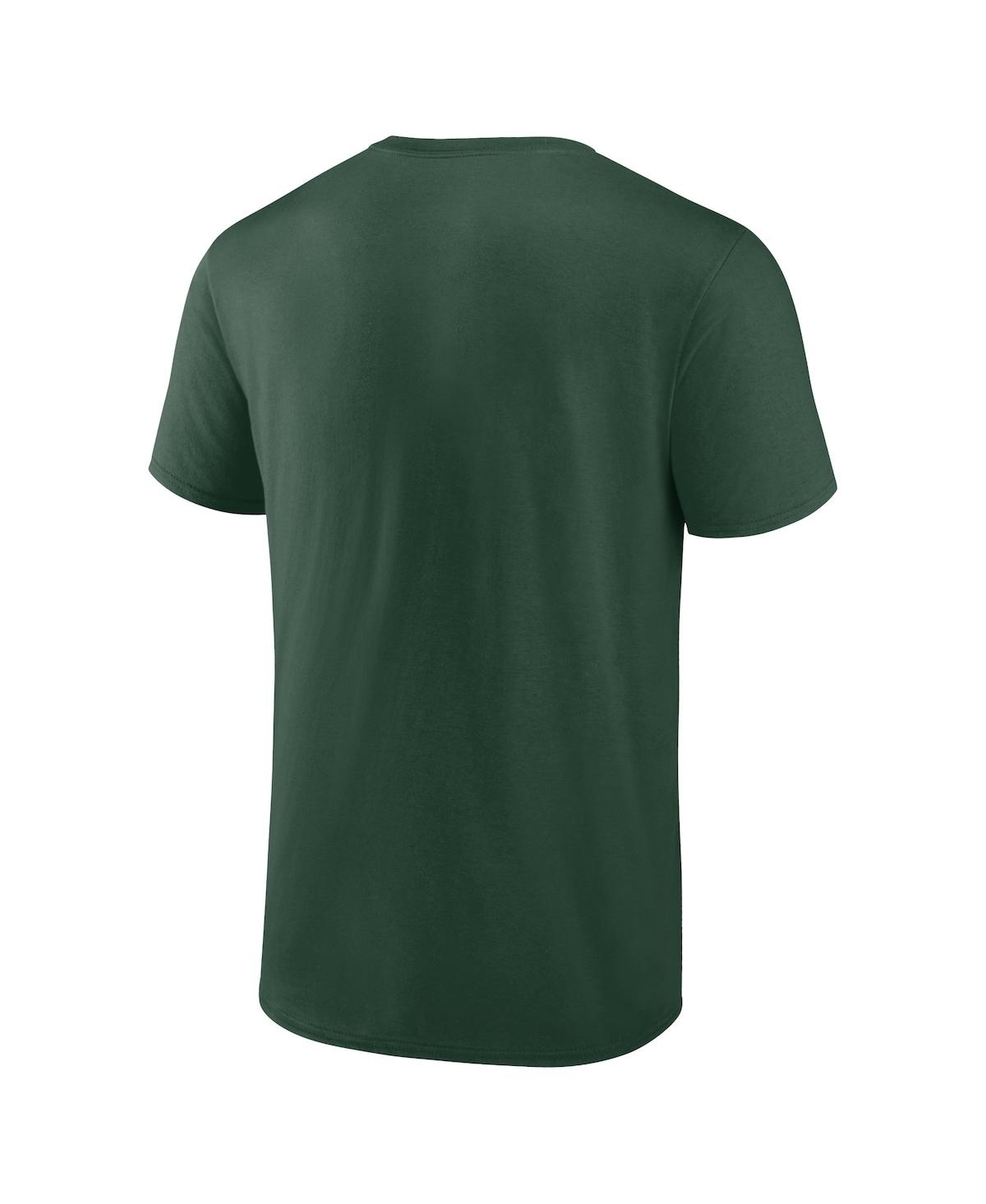 FANATICS MTO LABEL MEN'S GREEN ATHLETICS BEST DAD EVER T-SHIRT 
