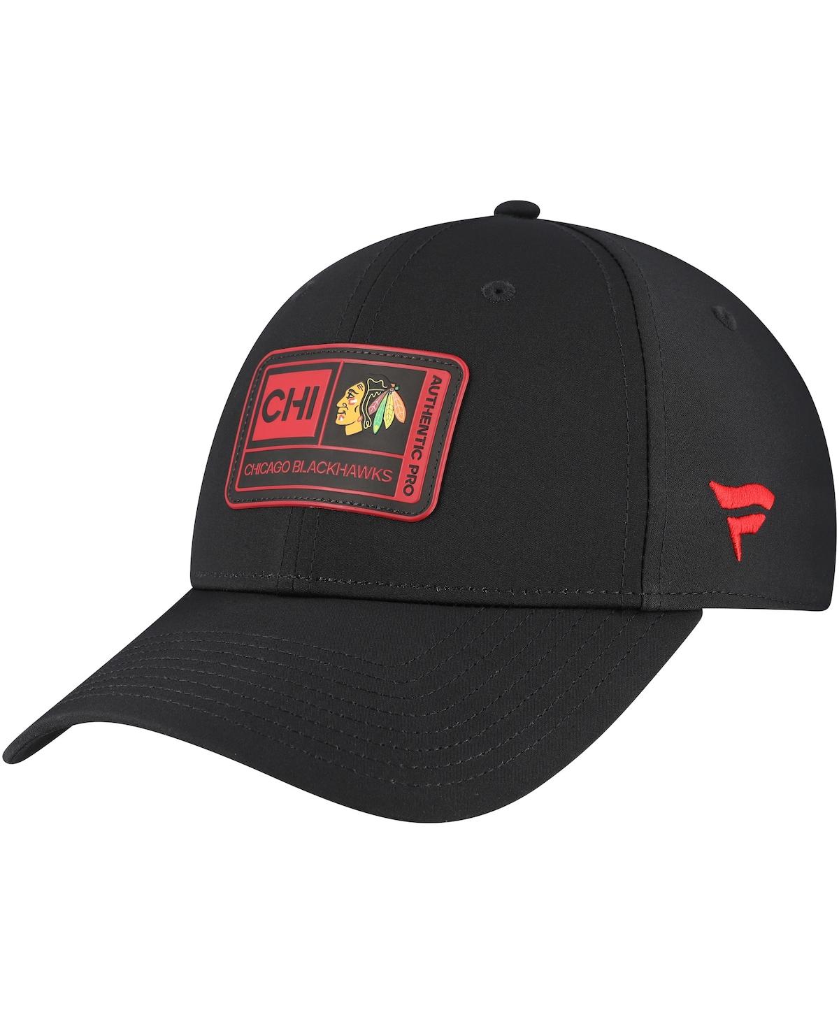 Fanatics Men's Black Chicago Blackhawks Training Camp Fitted Hat - Black