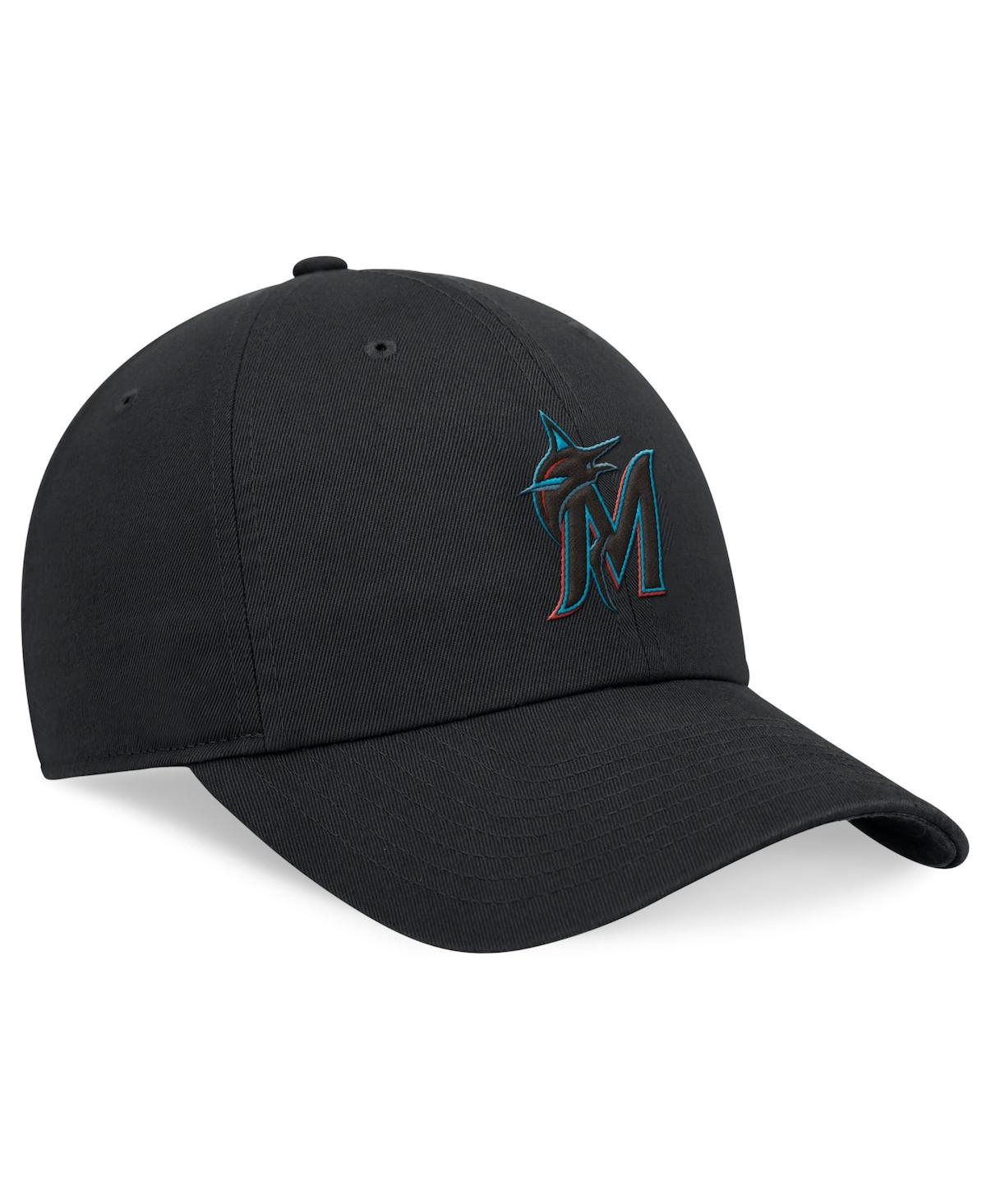 Nike Men's Black Miami Marlins Club Performance Adjustable Hat