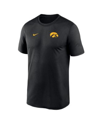 Men's Black Iowa Hawkeyes 2025 Sideline Small Logo Legend Performance T-Shirt